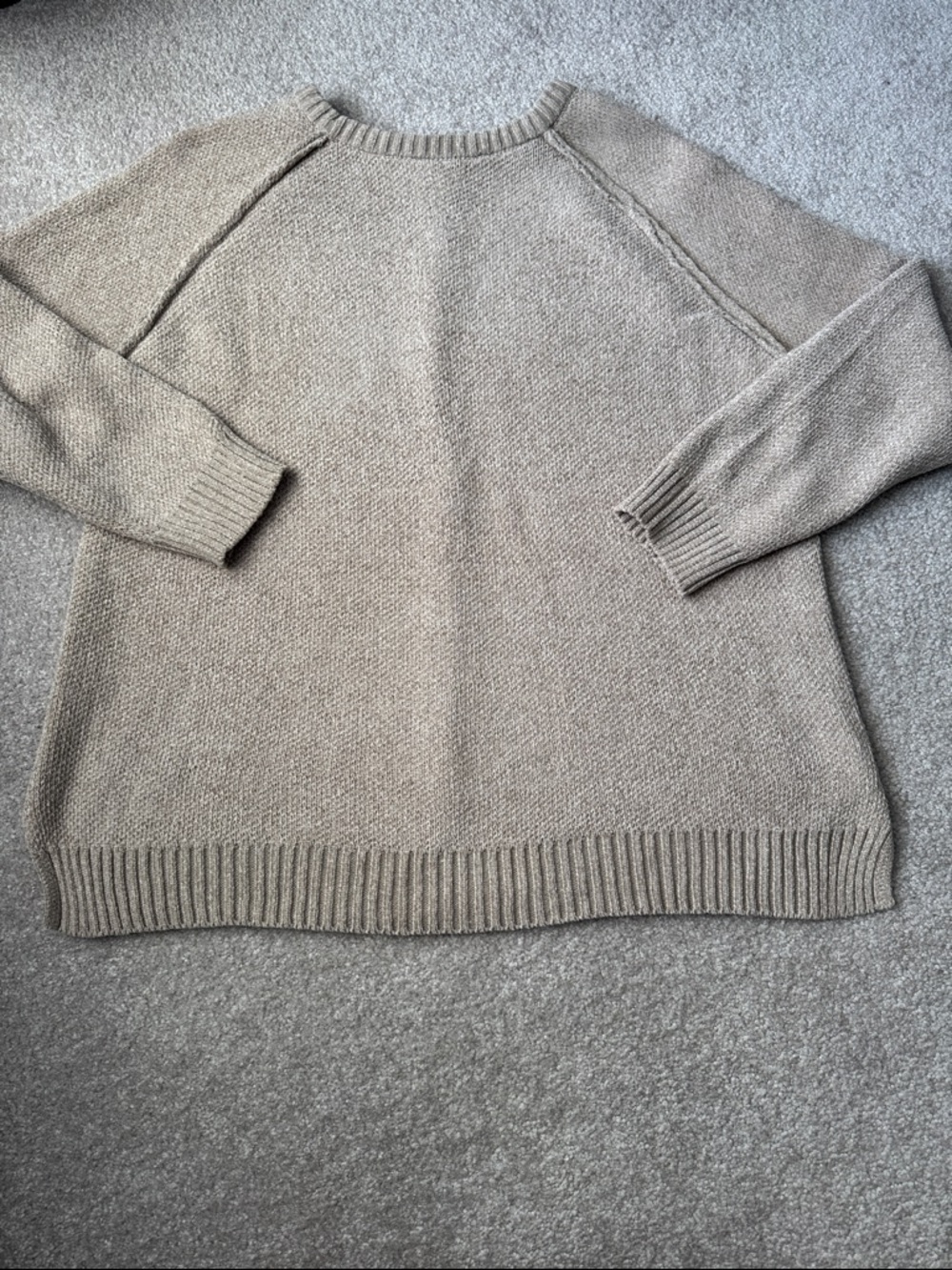 Zenana Crewneck Sweater in Light Taupe